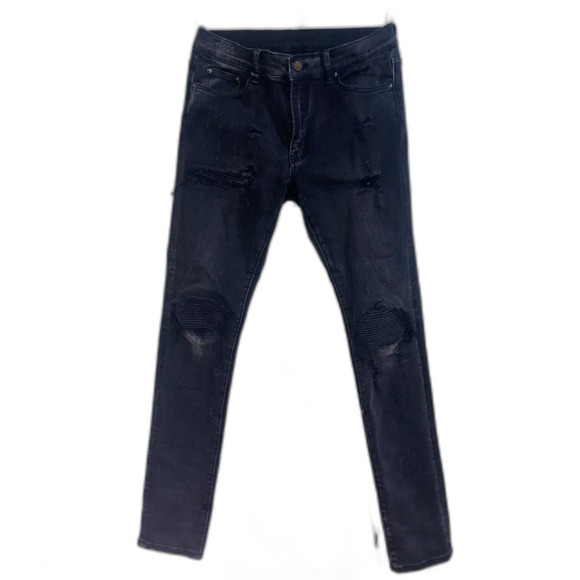 Men's 33 mnml Distressed Skinny Jeans - Picture 2 of 8